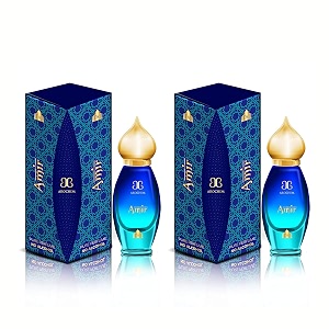 arochem taj edition amir 9 ml pure perfume no alcohol unisex perfume roll on -pack of 2