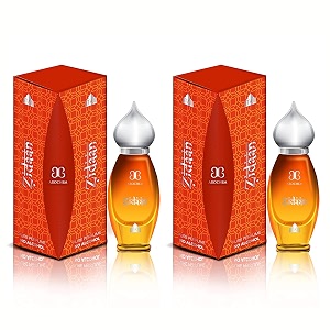 arochem taj edition ziddan attar perfume -pack of 2 9ml each  pure attar perfume  no alcohol unisex perfume roll-on for men and women