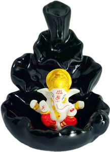 arohi enterprises ganesh idol fountain incense cone holder polyresin incense holder