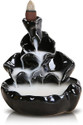 AROHI ENTERPRISES Smoke Backflow Incense Burner with 10 Smoke Backflow Incense Cone for Home Decor Polyresin Incense Holder