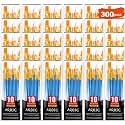 AROIC Painting Brush Set, 30 Packs/300 Pieces, Nylon Brush Head