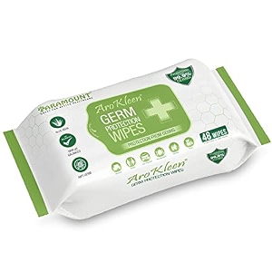 arokleen 9999 48 count germ protection multipurpose thick amp soft wet wipes 100 alcohol-free disinfectant sanitizer wet wipes for skin amp surfaces aloe vera fragrance anti germ pack of 1