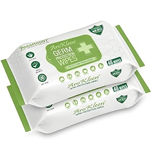 arokleen 9999 96 count germ protection multipurpose thick amp soft wet wipes 100 alcohol-free disinfectant sanitizer wet wipes for skin amp surfaces aloe vera fragrance anti germ pack of 2