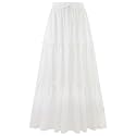 Arolina Women's Summer Maxi Skirt Trendy High Waist Pleated Ruffle Long Skirts Flowy Beach Boho Skirt Dress with Pockets