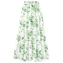 Arolina Women's Summer Maxi Skirt Trendy High Waist Pleated Ruffle Long Skirts Flowy Beach Boho Skirt Dress with Pockets