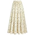 Arolina Women's Summer Maxi Skirt Trendy High Waist Pleated Ruffle Long Skirts Flowy Beach Boho Skirt Dress with Pockets
