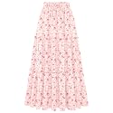 Arolina Women's Summer Maxi Skirt Trendy High Waist Pleated Ruffle Long Skirts Flowy Beach Boho Skirt Dress with Pockets
