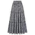 Arolina Women's Summer Maxi Skirt Trendy High Waist Pleated Ruffle Long Skirts Flowy Beach Boho Skirt Dress with Pockets