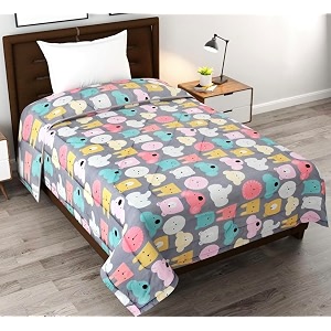 aroma brand- cotton winter cartoon kids single bed comforterac quilt for boys and girls size 60  100 inches pink panda
