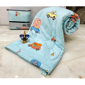 aroma brand- cotton winter cartoon kids single bed comforterac quilt for boys and girls size 60  100 inches sky-buses tc - 250