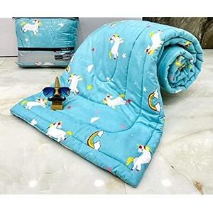 aroma brand- cotton winter cartoon kids single bed comforterac quilt for boys and girls size 60  100 inches sky-unicornss tc - 250