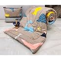 Aroma Brand- Cotton Winter Cartoon Kids Single Bed Comforter/AC Quilt for Boys and Girls (Size 60 * 100 inches) (Brown-Dainasaur)| TC - 250