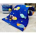 Aroma Brand- Cotton Winter Cartoon Kids Single Bed Comforter/AC Quilt for Boys and Girls (Size 60 * 100 inches) (Blue-Fishes)| TC - 250