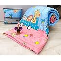 Aroma Brand- Cotton Winter Cartoon Kids Single Bed Comforter/AC Quilt for Boys and Girls (Size 60 * 100 inches) (Multi-Car Animals)