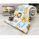Aroma Brand- Cotton Winter Cartoon Kids Single Bed Comforter/AC Quilt for Boys and Girls (Size 60 * 100 inches) (White-Animals)| TC - 250