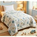 Aroma Brand- Cotton Winter Cartoon Kids Single Bed Comforter/AC Quilt for Boys and Girls (Size 60 * 100 inches) (Grey-Lions)| TC - 250