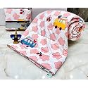 Aroma Brand- Cotton Winter Cartoon Kids Single Bed Comforter/AC Quilt for Boys and Girls (Size 60 * 100 inches) (White-Buses)