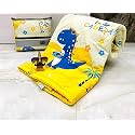 Aroma Brand- Cotton Winter Cartoon Kids Single Bed Comforter/AC Quilt for Boys and Girls (Size 60 * 100 inches) (Yellow-Dainasaur)| TC - 250