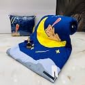 Aroma Brand- Cotton Winter Cartoon Kids Single Bed Comforter/AC Quilt for Boys and Girls (Size 60 * 100 inches) (Blue Teddy)
