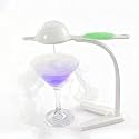Aroma Diverter –Smoke Bubble Tray with Stand, 2-in-1 Use: Directly on Glasses or on Included Stand, Smoke-Only for Cocktail Smoking Gun, No Bubble Residue - 7.09in/18cm (Gun Not Included)