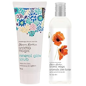 aroma magic aromatic skin toner 100ml and aroma magic mineral glow scrub 100ml