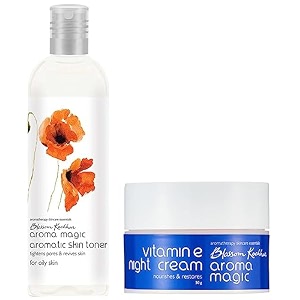 aroma magic aromatic skin toner 100ml and aroma magic vitamin e night cream 50g