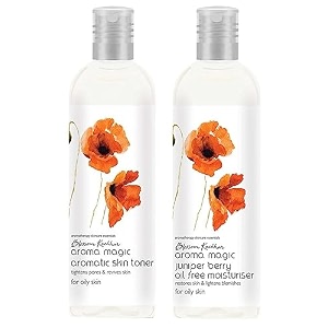 aroma magic juniper berry oil free moisturiser 200ml and aroma magic aromatic skin toner 200ml