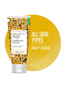 aroma magic sunscreen - spf 30 pa matte sunblock lotion mattifies  protects against uvauvb rays all skin types