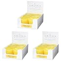 Aroma Naturals Ambiance Votive Candle, Yellow/Orange/Lemongrass, 6 Count (Pack of 3)