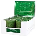 Aroma Naturals Votive Candles Essential Oil with Juniper Spruce and Basil, Evergreen Holiday, 6 Count