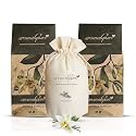 Aromahpure Car Perfume Fragrance Flakes - Vanilla Fantasy, Car Air Freshener made with Essential Oil, Grains, and Flakes - 50 Gms, fragrant for 30 days.(Pack of 2), IFRA certified