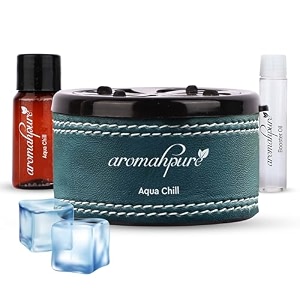 aromahpure dashboard car perfume with 50 ml anti smoke miniature fragrance oil  aqua chill - aqua fragrance car freshener  luxury car perfume for car interior