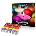 Aromahpure Scented Decorative Tealight Candles | Wax Tealight Candle | 10 gm, 50 Pcs|Assorted Smokeless Candles | 3 Hours Burning Time Guaranteed | for Home Decoration &amp; Celebration