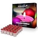 Aromahpure Scented Decorative Tealight Candles | Wax Tealight Candle | 10 gm, 100 Pcs | Bulgarian Rose Smokeless Candles | 3 Hours Burning Time Guaranteed | for Home Decoration &amp; Celebration