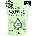 Aromasong Tea Tree Foot Soak with Magnesium Flakes and Dead Sea Salts - Pedicure Foot Soak with Tea Tree Oil for Foot Care, Refreshing Soak for Soft Smooth Feet, Packaging May Vary