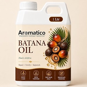 aromatico batana oil for scalp massage frizzy hair  for hair fall amp growth control  nourishing scalp amp strengthening treatment non-sticky amp fast-absorbing oil - 1ltr