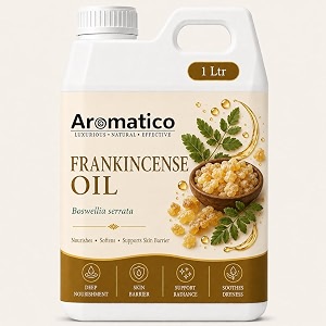 aromatico frankincense oil for face massage amp dry skin  essential oil for skin tightening fine lines amp aromatherapy - 1ltr