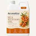 AROMATICO Sea Buckthorn Oil, Cold Pressed for Glowing Skin, Face &amp; Hair for Daily Care | Omega 3,6,7 &amp; 9 Rich Berry Pulp Oil for Uneven tone, Acne &amp; Dry Skin | DIY Beauty - 1Ltr