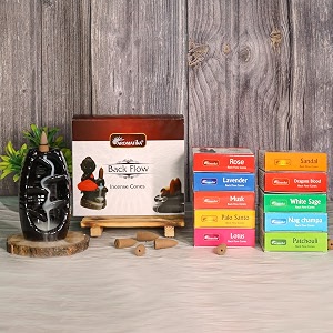 Aromatika Natural Backflow Incense Cones 12 Packs