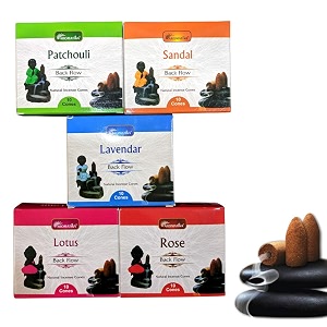Aromatika Natural Backflow Incense Cones 5 Packs