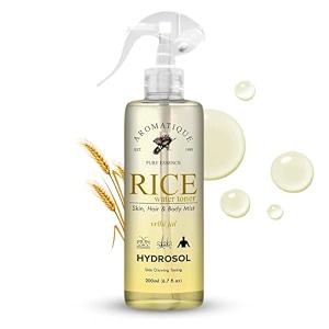 aromatique rice water toner  100 pure amp natural face mist spray amp hydrosol  hydrating amp refreshing daily skin care for all types  200ml