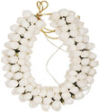 AROOMAN Hair Bun Mogra Flower Gajra for Women in White Pack of 1 Bun (White)