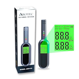 portable alcohol tester breath analyzer usb rechargeable alcohol testing machine with lcd digital display timely results professional blowing analyzer aro-25