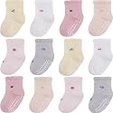 Aroveea Toddler Socks Cotton Non Slip Grip Ankle Baby 12 Pack for Kids Boys
