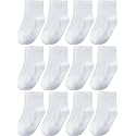 Aroveea Toddler Socks Cotton Non Slip Grip Ankle Baby 12 Pack for Kids Boys