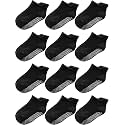 Aroveea Toddler Socks Cotton Non Slip Grip Ankle Baby 12 Pack for Kids Boys