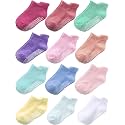 Aroveea Toddler Socks Cotton Non Slip Grip Ankle Baby 12 Pack for Kids Boys