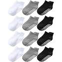 Aroveea Toddler Socks Cotton Non Slip Grip Ankle Baby 12 Pack for Kids Boys