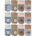 Aroveea Toddler Socks Non Slip Grip Ankle Baby 12 Pack for Kids Boys Girls