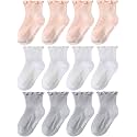 Aroveea Toddler Socks Non Slip Grip Ankle Baby 12 Pack for Kids Boys Girls